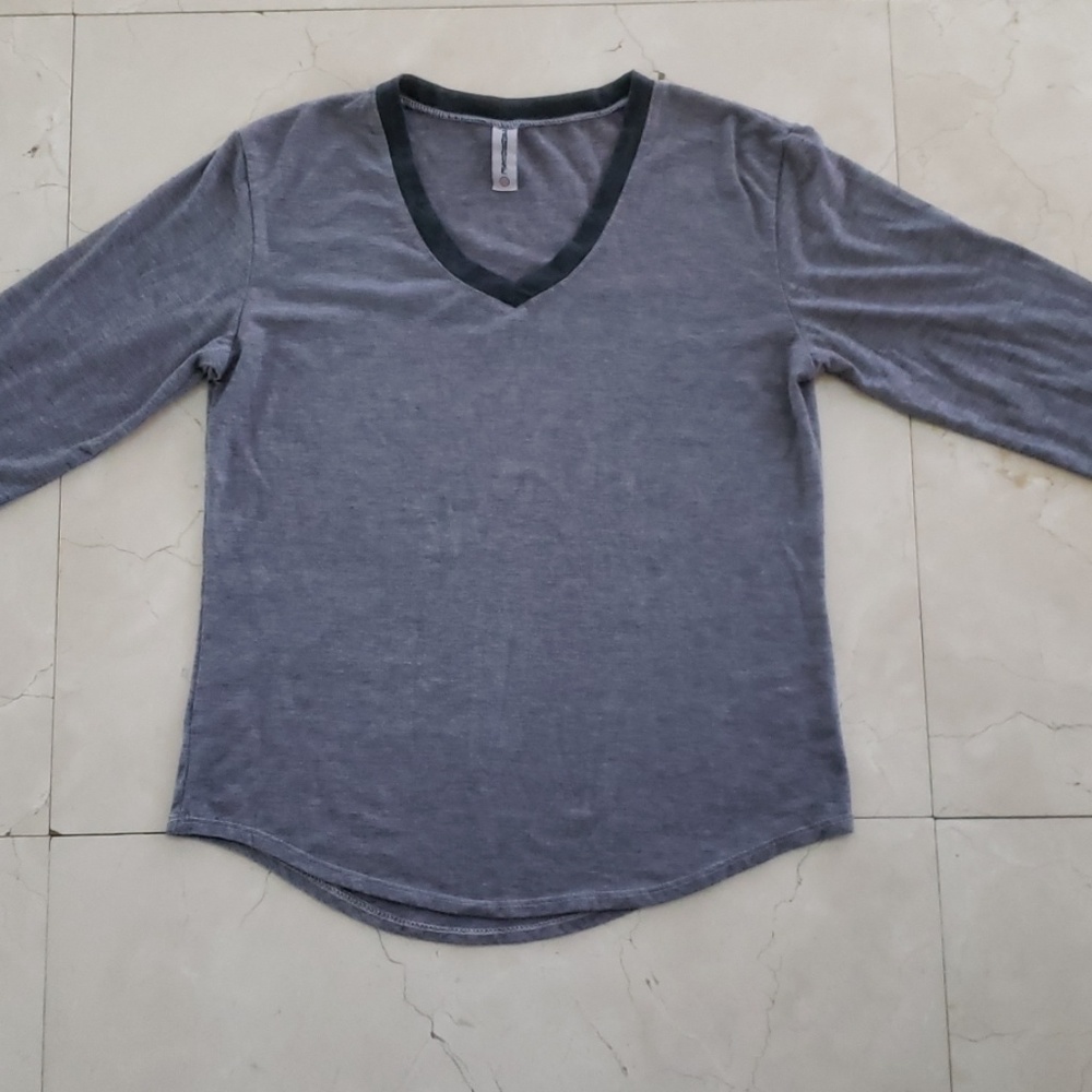 JUNIOR'S GREY FIREHOUSE T SHIRT TOP From DENNY'S